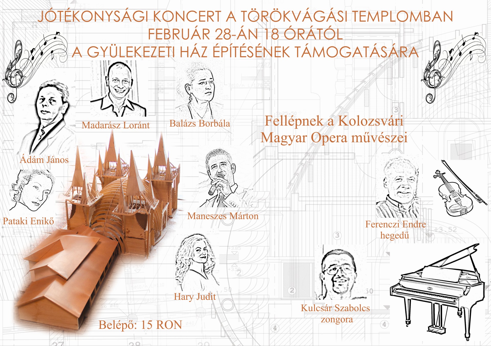 Jótékonysági koncert a törökvágási gyülekezeti ház építésének támogatására